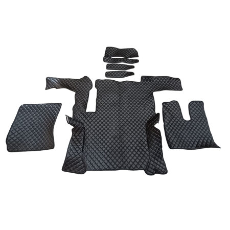 Floor Cabin Mats for MAN TGX 2018-2020 Black Eco Leather One Drawer Right HD