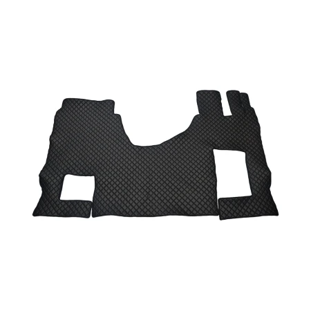 Black Eco Leather Floor Covers for Actros Truck Mats Giga space MP4,MP5 RHD