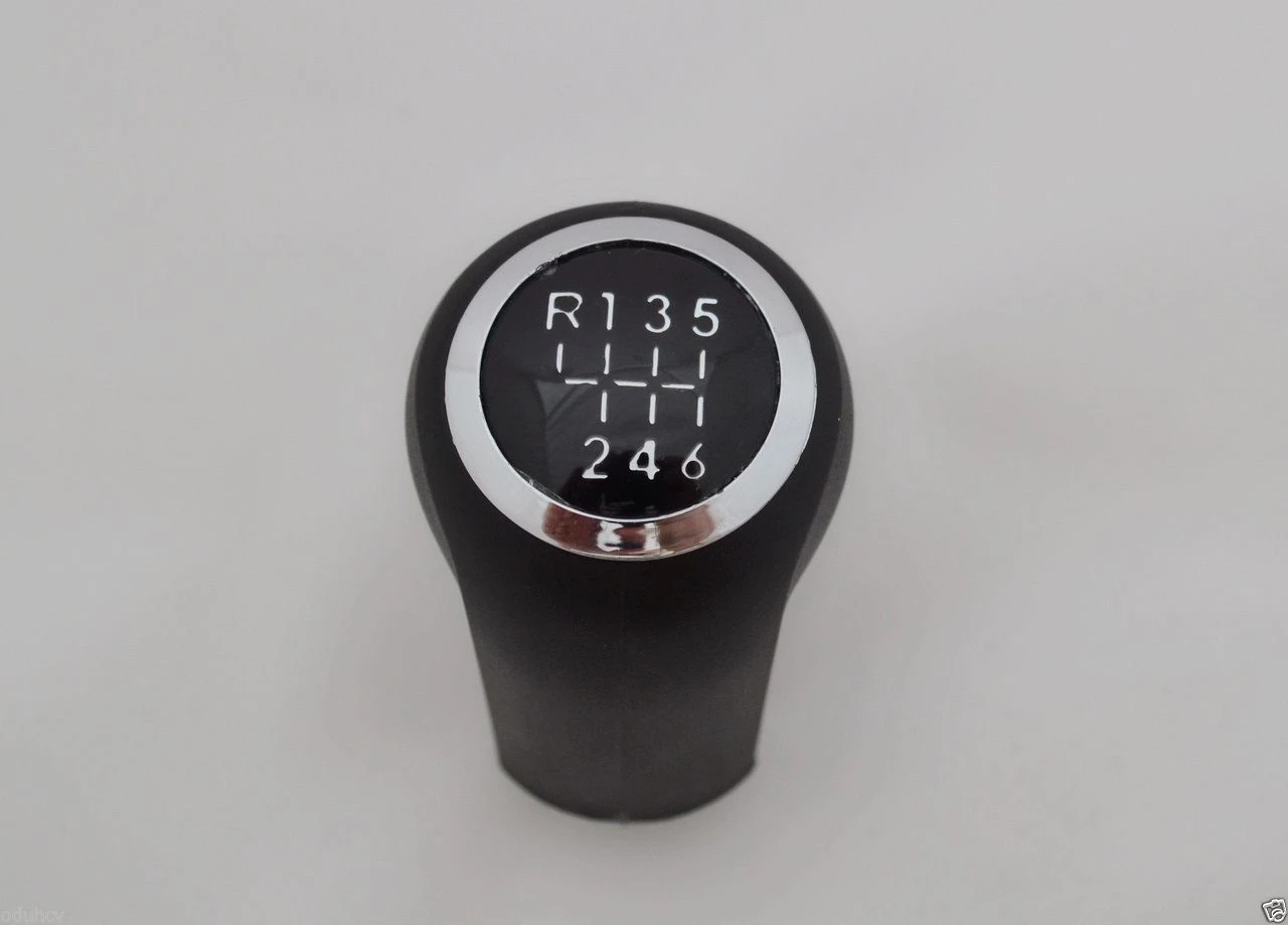 Gear Shift Knob for Vauxhall Zafira B, Astra MK5, Corsa D | 6-Speed | Chrome Frame Cap | OEM Ref 57 38 040 | Black Replacement