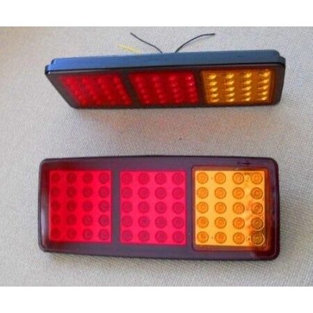 High Quality LED Rear Tail Lights - Set of 2 pcs, 60 LEDs, Ultra Thin Design, 24V, Long LED Life, 3 Functions. FREE Delivery for UK and Europe!