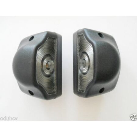 2 pcs LED License Plate Lights – Black/White, Front/Rear, 12V/24V, Shockproof & Waterproof, ABS Plastic