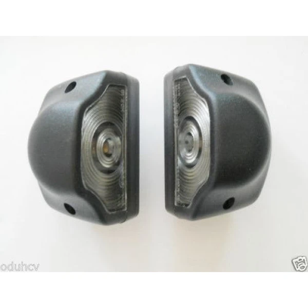 2 pcs LED License Plate Lights – Black/White, Front/Rear, 12V/24V, Shockproof & Waterproof, ABS Plastic