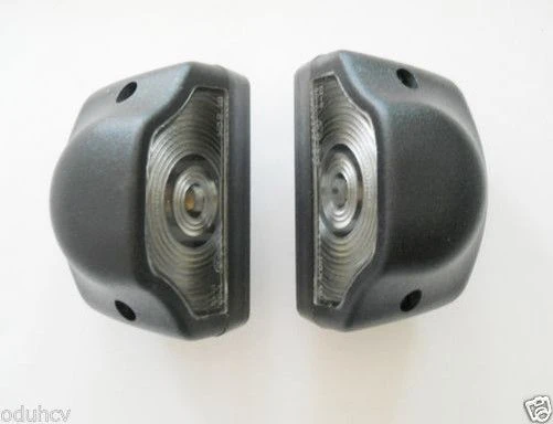 2 pcs LED License Plate Lights – Black/White, Front/Rear, 12V/24V, Shockproof & Waterproof, ABS Plastic