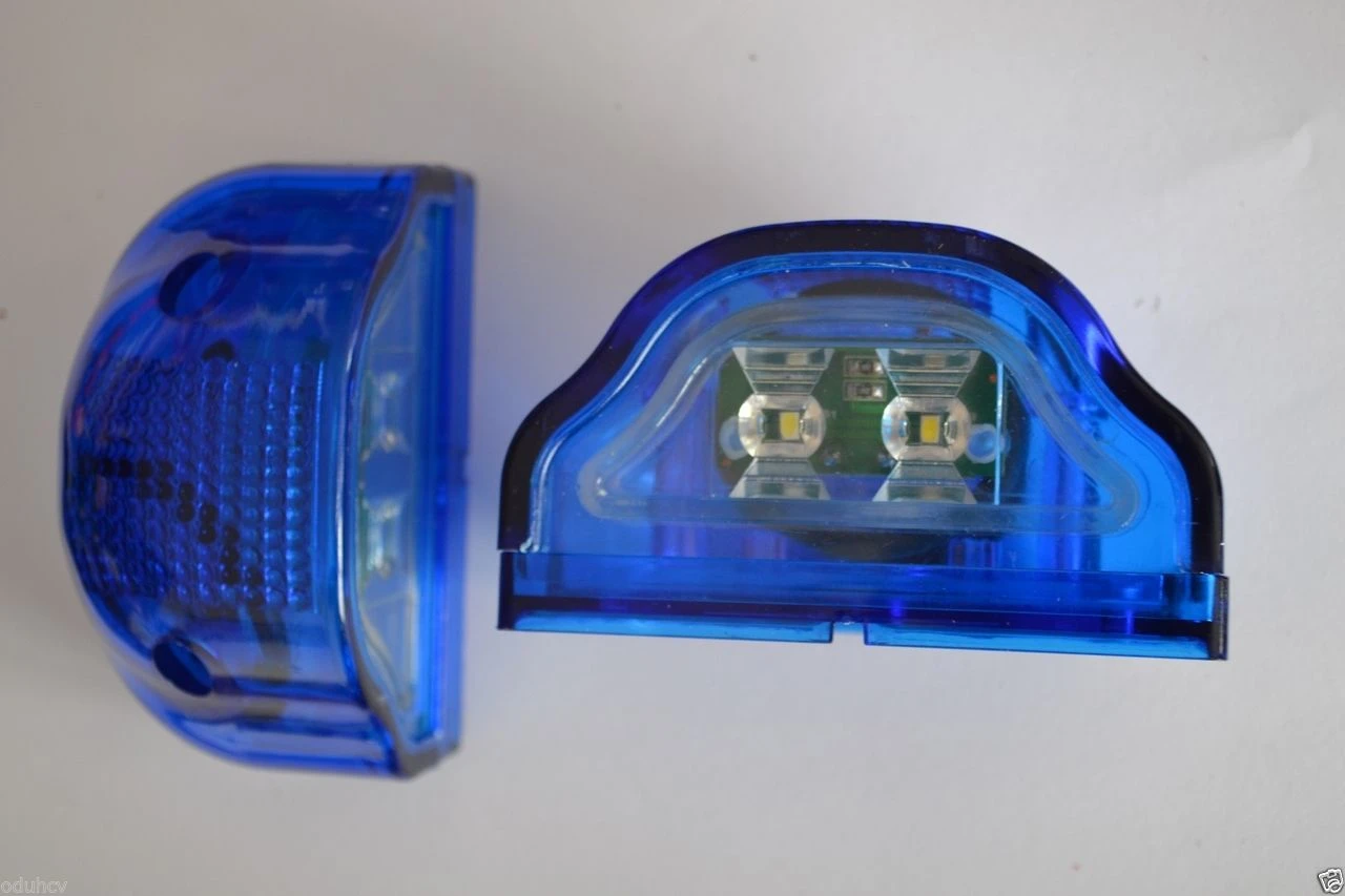 2 pcs x 24V LED Number Plate Lights – Front/Rear Side Application, 4 LEDs, ABS Plastic, Durable and Compact