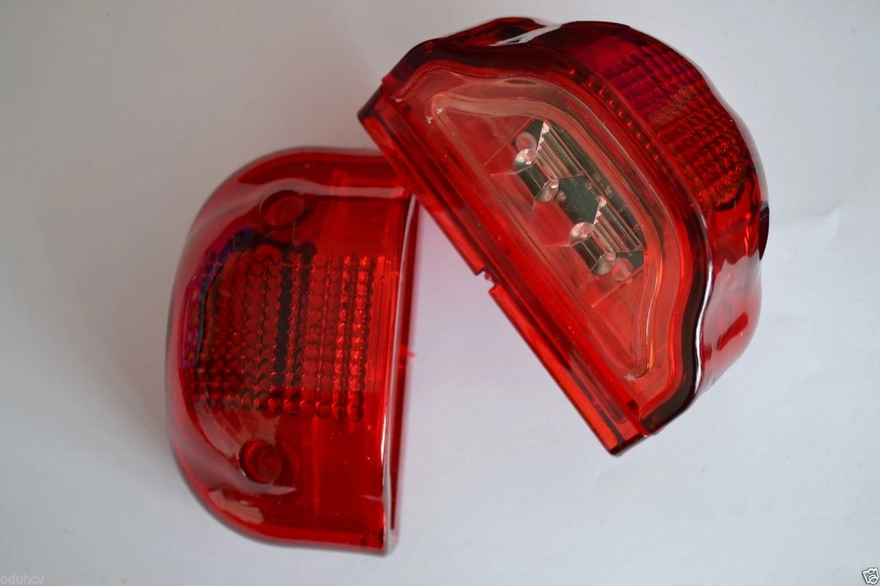 2 pcs Dual-Function LED Number Plate Lights – Red Rear Marker, 12V/24V, Waterproof, Multi volt