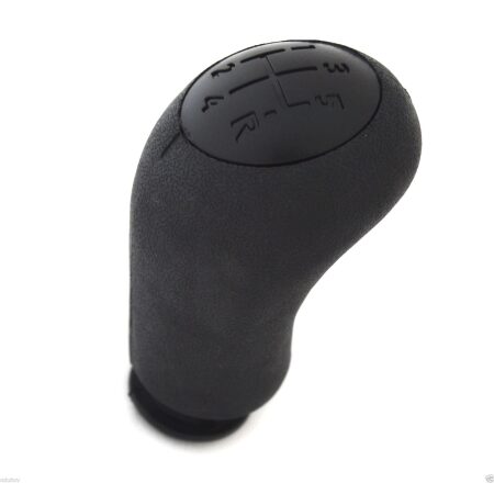 Gear Shift Knob for Renault Megane II, Clio III, Kangoo, Scenic II | 5-Speed | Black Rubber | OEM Replacement