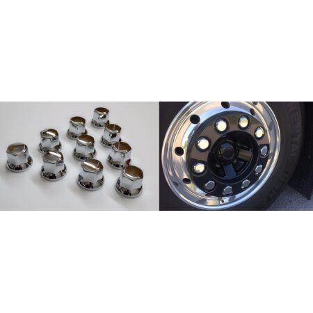 20 pcs 30mm Chrome Plastic Wheel Nut Caps