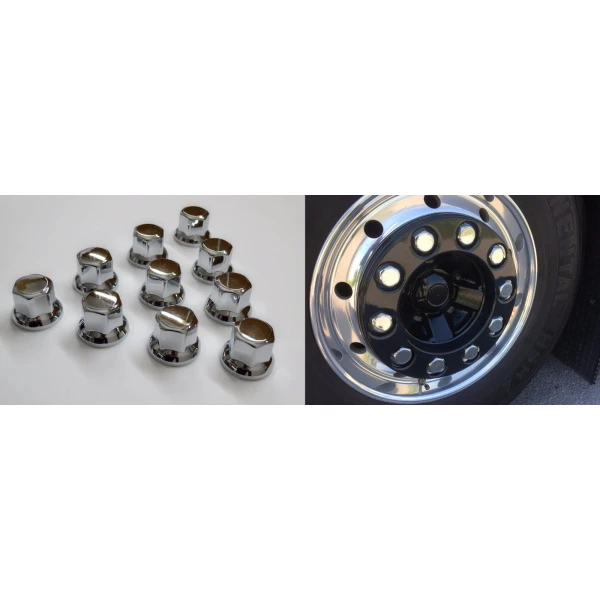 20 pcs 30mm Chrome Plastic Wheel Nut Caps