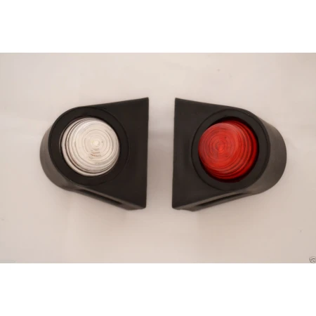 High Quality 2 pcs LED Side Marker Lights - Red & White, Shockproof & Waterproof for 24V Vehicles. FREE Delivery for UK Mainland!