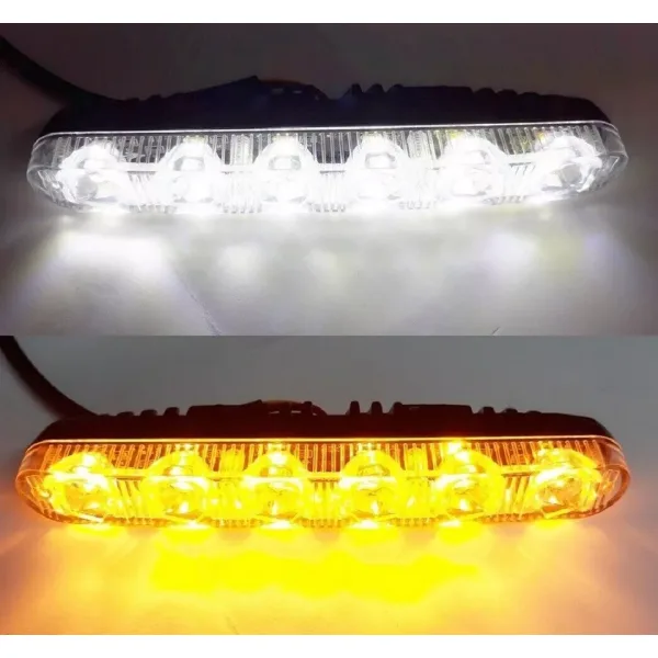 set of 2 pcs LED DRL Daylights + Running Dynamic Indicators 12V for Camper Caravan Bus Van Car Horsebox