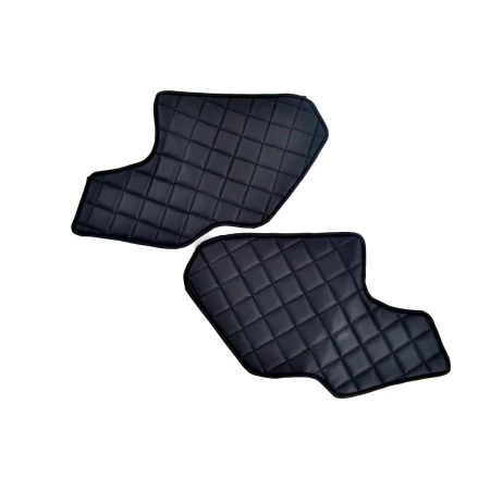 for Scania S & R Next Gen 2016+ 2 pcs Black Eco Leather Door Cards Mats