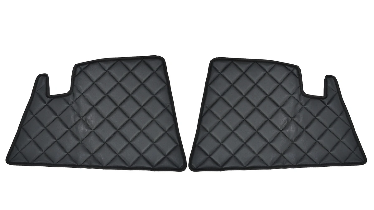 2 pcs Black Set Eco Leather Door Cards Mats for Ford F-MAX 2018+ trucks
