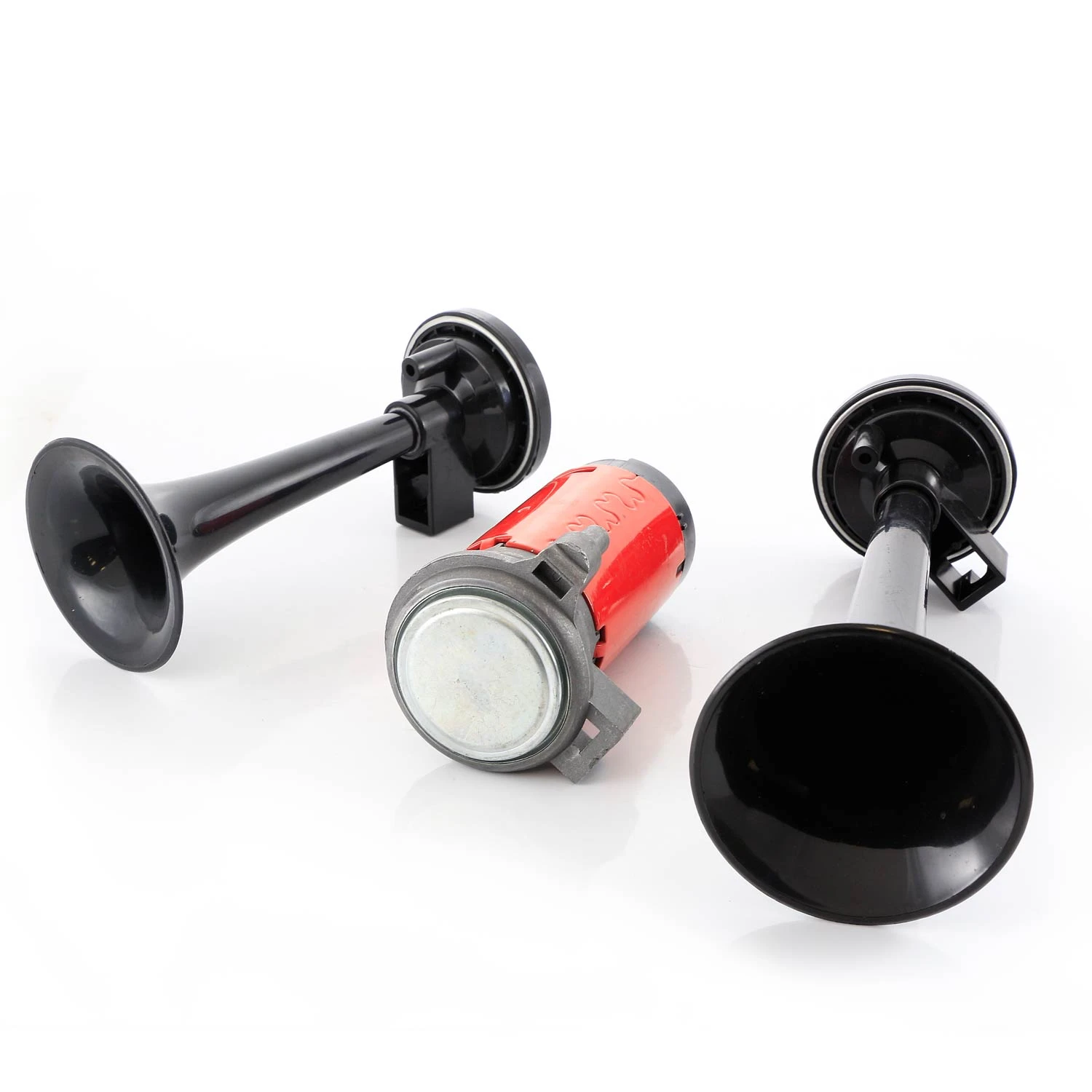 High Quality Black Double 12V Air Horn with Compressor and Relay for Trucks, Buses, Cars, Vans & More. FREE Delivery for UK and Europe!