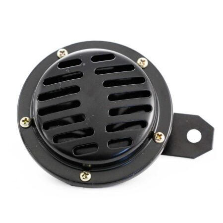 12V Metal Disc Klaxon Horn – Powerful Electromagnetic Motorcycle Horn, 110dB Sound