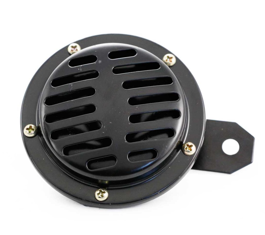 12V Metal Disc Klaxon Horn – Powerful Electromagnetic Motorcycle Horn, 110dB Sound
