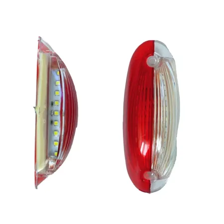 High Quality 2 pcs LED Vertical Side Marker Lights - Red-White Outline Lamps for 12V - 24V Vehicles. FREE Delivery for UK mainland!