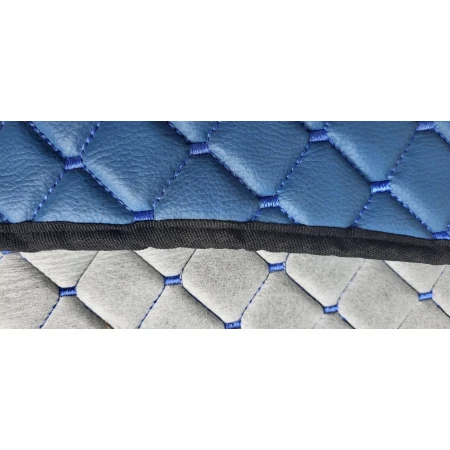 for Renault Master 3 2010+ Opel Movano B Eco Leather Floor Mats Blue color