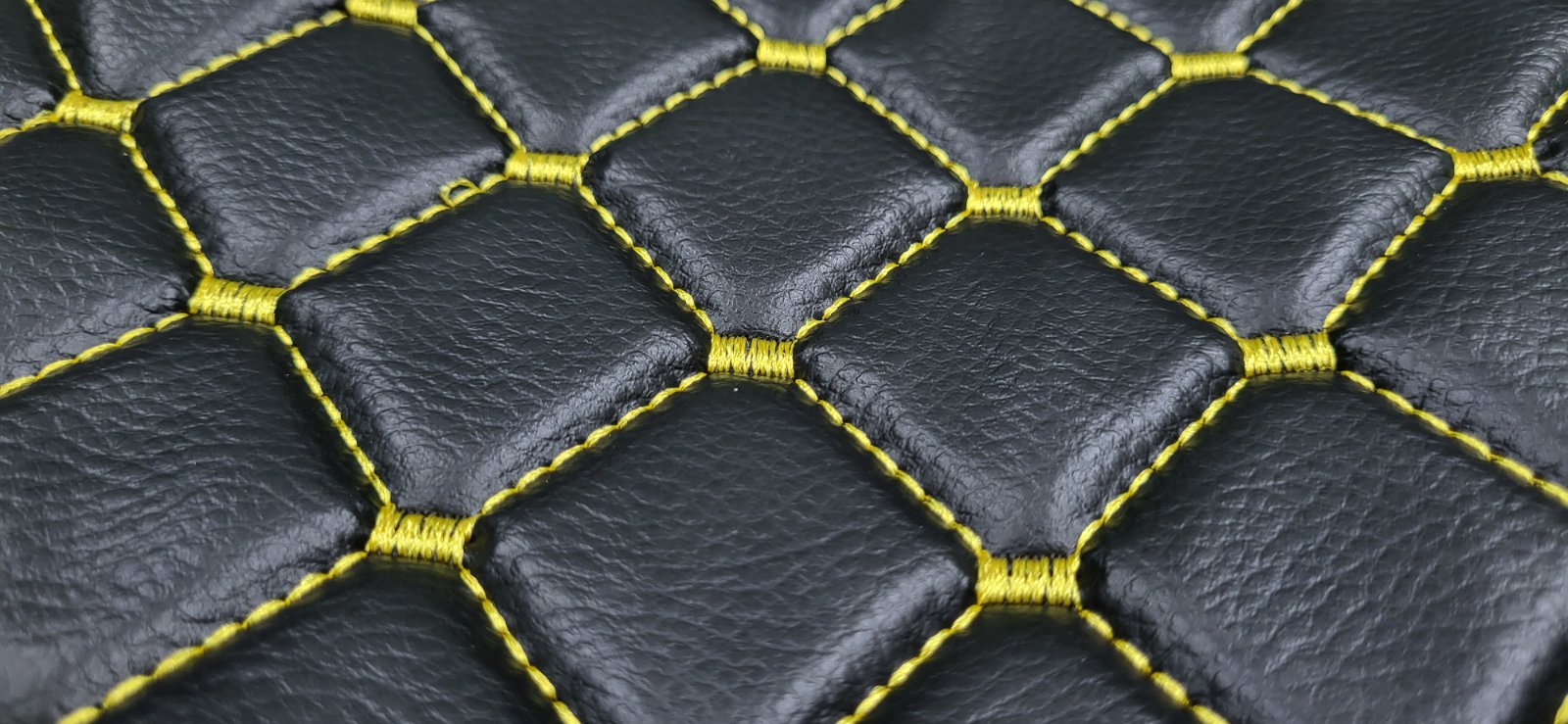 Black with Yellow/Gold Stitches