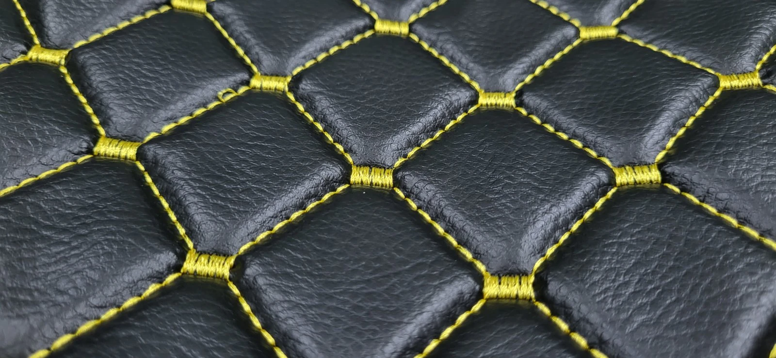 Black with Yellow/Gold Stitches