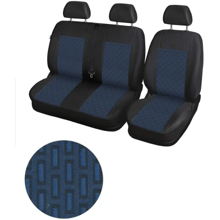 Black Universal Seat Covers, 1+2 Front Set, Made in EU for Left Hand Drive Vehicles 