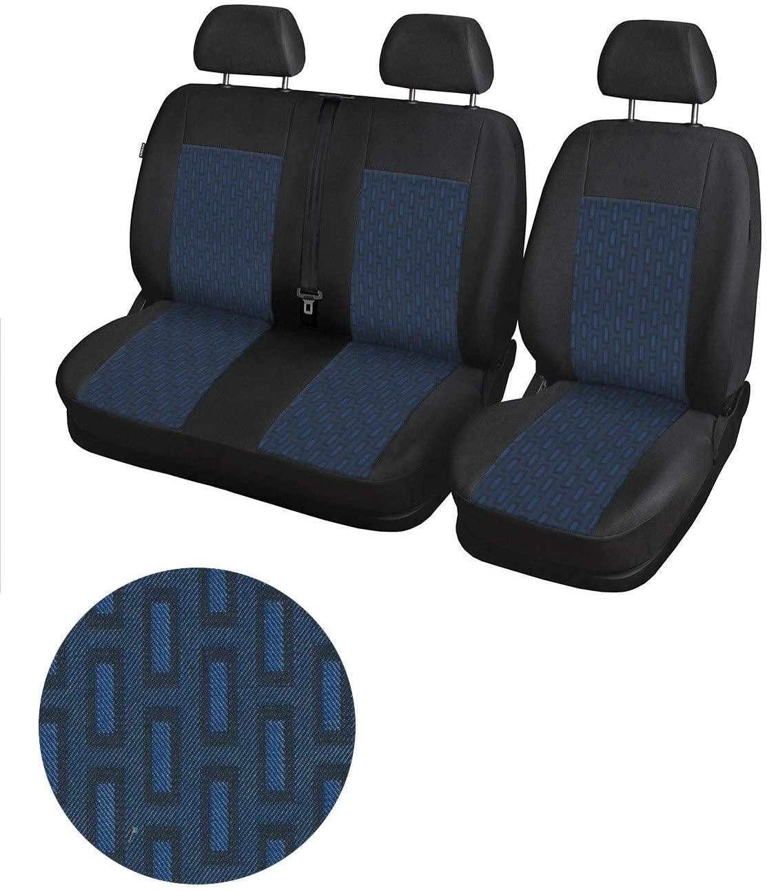 Black Universal Seat Covers, 1+2 Front Set, Made in EU for Left Hand Drive Vehicles 