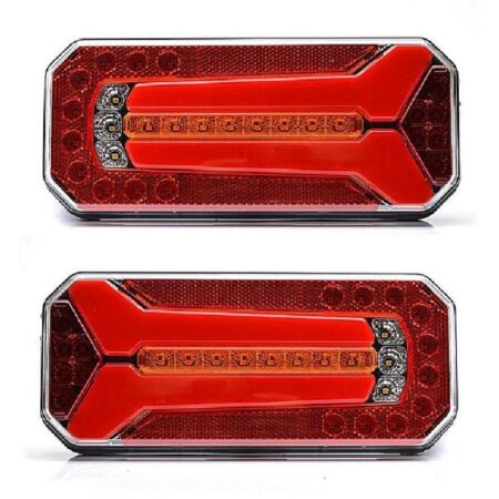 Pair of Multi-Functional LED Rear Tail Position Lights for Trucks, Lorries, and Trailers | E20 Marked, ECE Approved, IP68 Waterproof