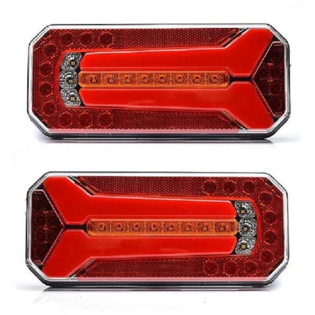 Pair of Multi-Functional LED Rear Tail Position Lights for Trucks, Lorries, and Trailers | E20 Marked, ECE Approved, IP68 Waterproof