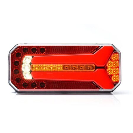 2 pcs 12V-24V Dynamic LED Rear Tail Lights Truck Trailer Lorry Tipper Bus Van