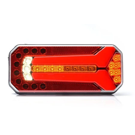 2 pcs 12V-24V Dynamic LED Rear Tail Lights Truck Trailer Lorry Tipper Bus Van