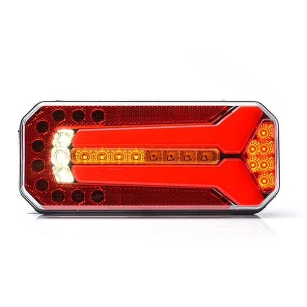 2 pcs 12V-24V Dynamic LED Rear Tail Lights Truck Trailer Lorry Tipper Bus Van