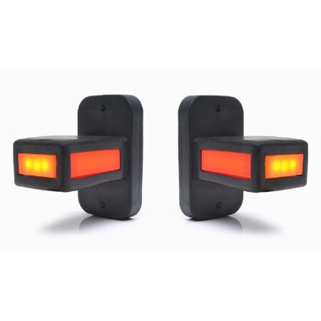 2x 12-24V LED Short Stalk Marker Lights ECE Lamps Truck Lorry Trailer Van Bus Motorhome