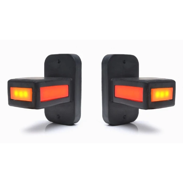 2x 12-24V LED Short Stalk Marker Lights ECE Lamps Truck Lorry Trailer Van Bus Motorhome