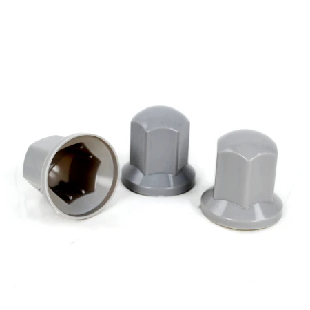 20 pcs 33mm Long Grey Wheel Nut Protection Caps Covers for Truck Trailer Bus Lorry Tipper