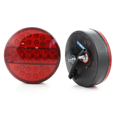 2x 24V Red LED Fog Lights for Trucks, Trailers, Chassis, Tractors, and More – Super Bright & Durable Lighting Solution