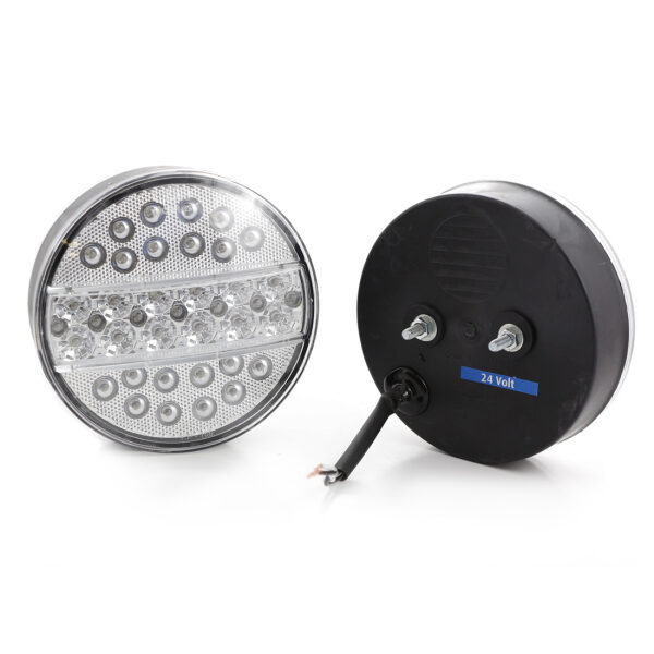 2 X Reliable LED White Reverse Lights 24V For Lorry Truck