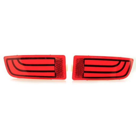 Neon Red Rear Tail Marker Lights Set with Integrated Reflectors for Mercedes Sprinter