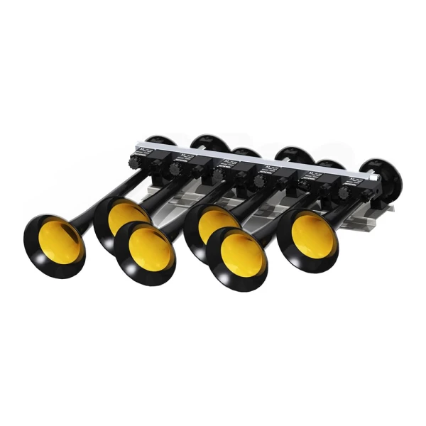 Basuri 4.0 Air Horn – 22 Unique Sounds for All Vehicle Types (12V - 24V) High Quality Musical Trumpet 120dB