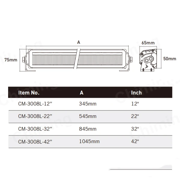High Quality Amber LED Flash Light Bar – 5 Functions, 12V - 24V, Side/Rear Mounting, Length 540 mm. FREE Delivery for UK mainland!