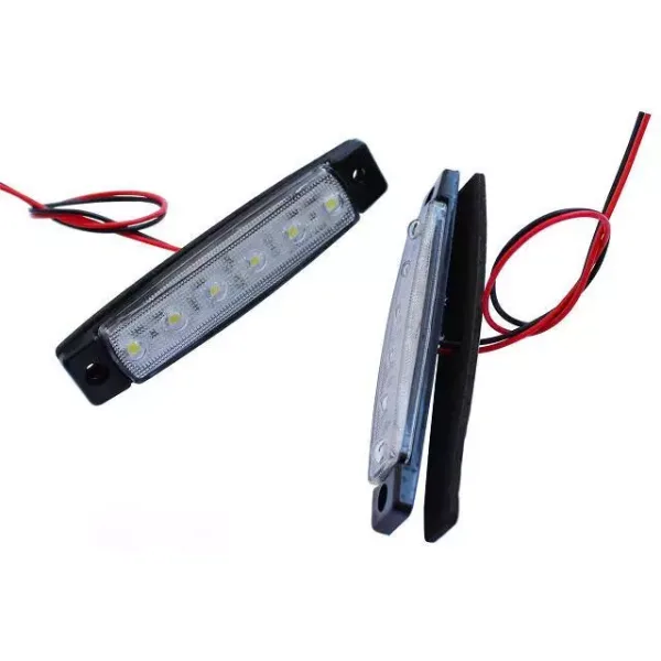 Hight Quality 10 pcs White Front Marker Lights - 24V 6 SMD LEDs, Waterproof, Energy-Saving, Easy Installation. FREE delivery for UK mainland!