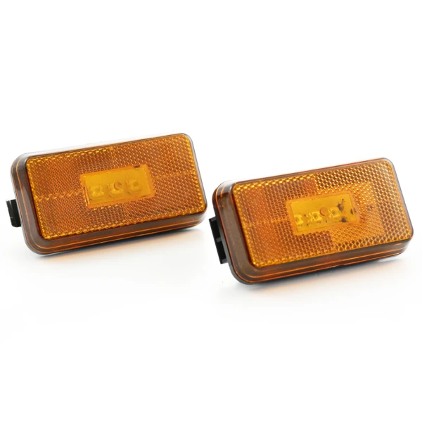 High Quality 2pcs Amber Side Marker Lights Lamp 3 LEDs for SCANIA P-G-R-T Series. E-Marked, 24V. OEM replace: 1737413. FREE UK delivery!