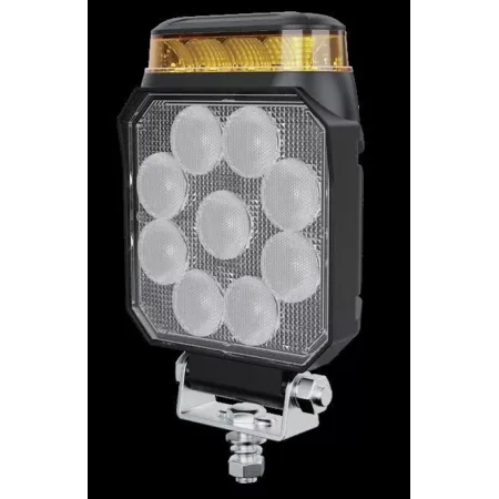 14W Front LED DRL Light with 25 LEDs, white spot & amber warning flash. E-marked, R65 & R23 certified, 12V/24V multi-voltage, waterproof IP65. FREE Delivery for UK and Europe!