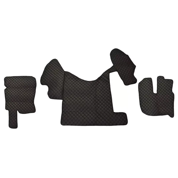 FREE Delivery for UK! Premium Black Eco Leather Truck Floor Mats for Renault Premim Right Hand Drive Manual Gearbox, Full Coverage Set.
