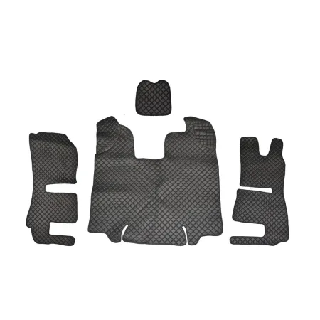 FREE UK and Europe Delivery! High Quality black eco leather floor mats and engine cover for SCANIA R (2013–2016) with automatic gearbox.