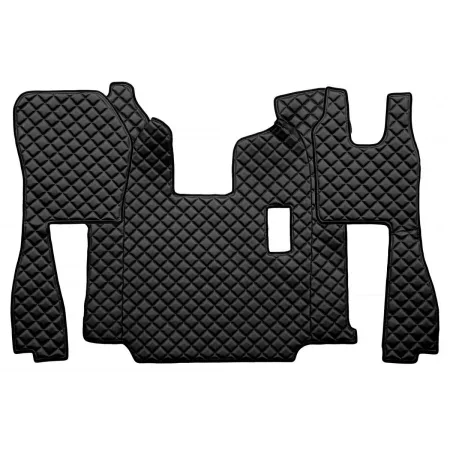 FREE Delivery! Premium eco leather set for Scania R floor mats (2010–2016), Manual. Available in 18 stylish color options. LHD version on request.