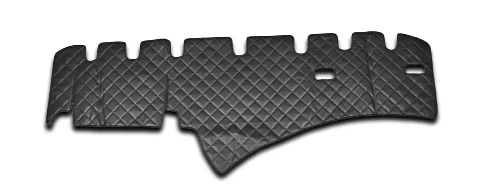 FREE Delivery for UK and Europe! High Quality Black Eco Leather Dashboard Mats for SCANIA R (2009-2016). Full Coverage Set for RHD Trucks.