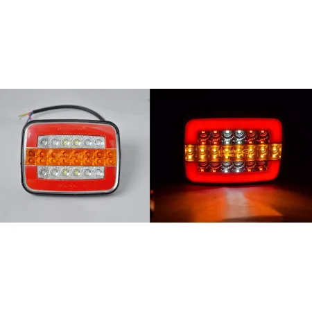 12V LED Universal Rear Tail Lights–4 Function Brake, Indicator, Tail & Reflector Lamps for Camper Van, Bus, Lorry