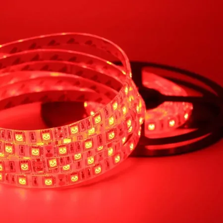 FREE Delivery for UK and Europe! High Quality Red 2pcs 24V LED Strip Roll Light 5M Waterproof – 300 SMD Tape Light for Lorry Bus Truck.