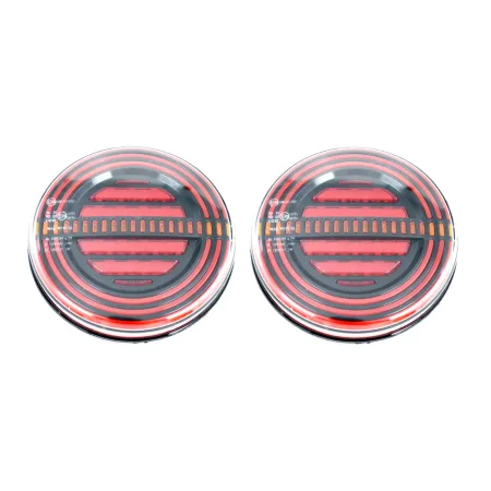 FREE Delivery for UK and Europe! High Quality Round Tail Lights - Dynamic LED Stop & Turn Signal for Trucks, Cars, Caravans (12/24V).
