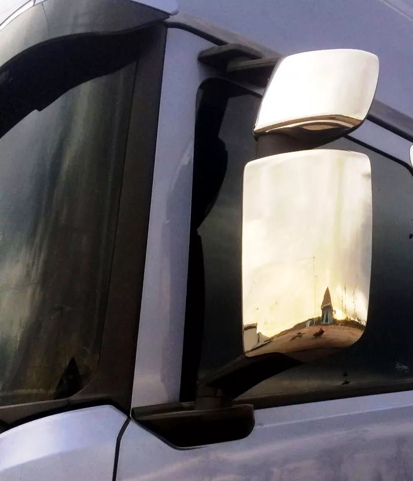 FREE Delivery for UK and Europe! High Quality Stainless Steel Mirror Covers for Scania R/S series (2017+). Set of 4 pieces