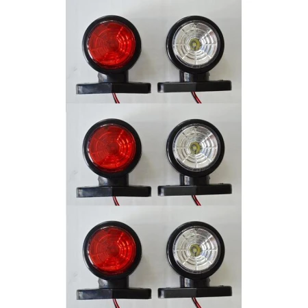 6 x 12V RECOVERY SIDE MARKER LED LIGHTS LAMP TRUCK LORRY CARAVAN BUS TIPPER VAN